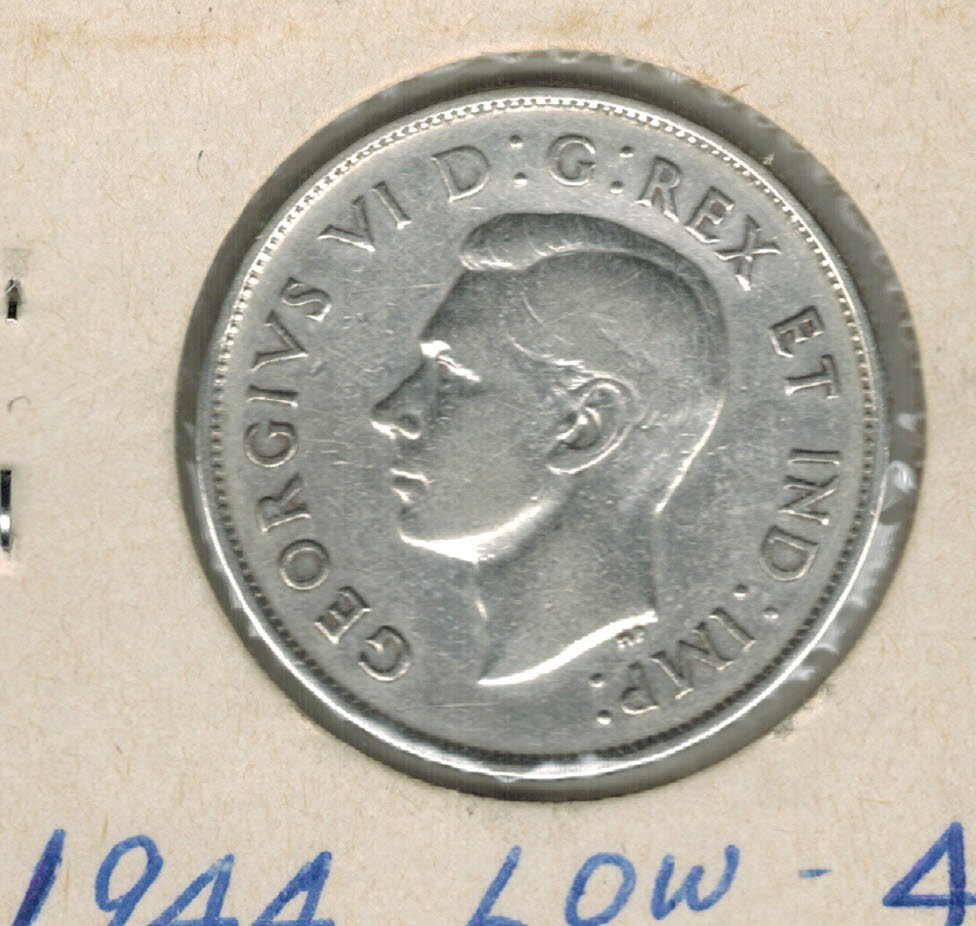 1944 Canadian SILVER Half Dollar
