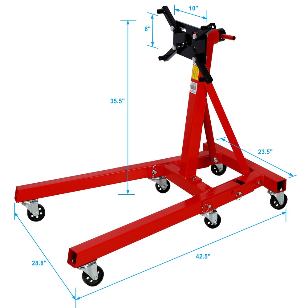 Rotating Engine Stand Vehicle Engine Block Stand Capacity 2000lbs Heavy Duty