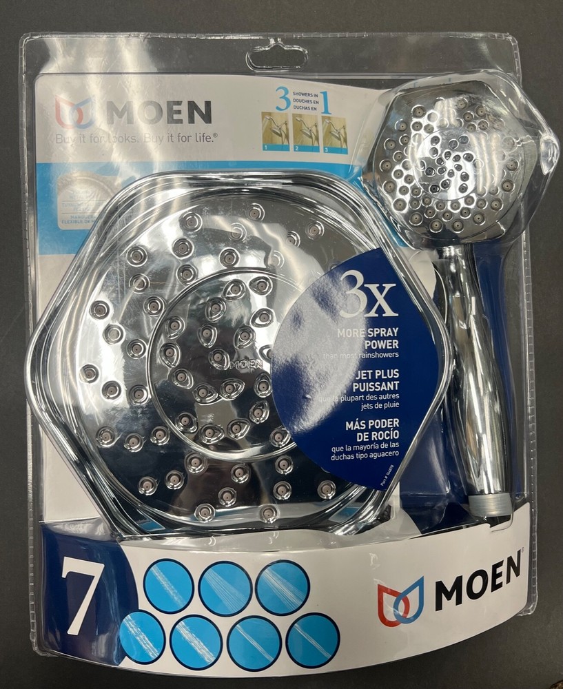 Moen 21005 Refresh Seven-Function Standard Spray Head w/ Handheld Shower, Chrome