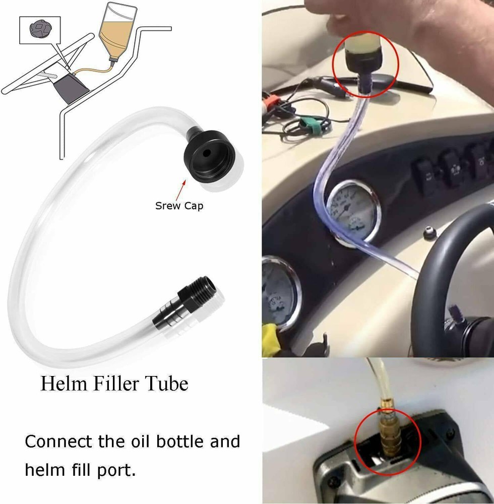 Hydraulic Steering Cylinder Seal HS5157 & Bracket Puller & Bleed Kit for Seastar