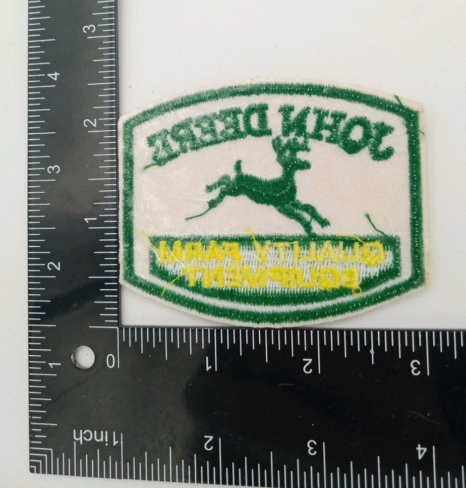John Deere Quality Farm Equipment Embroidered,Iron On Patch .
