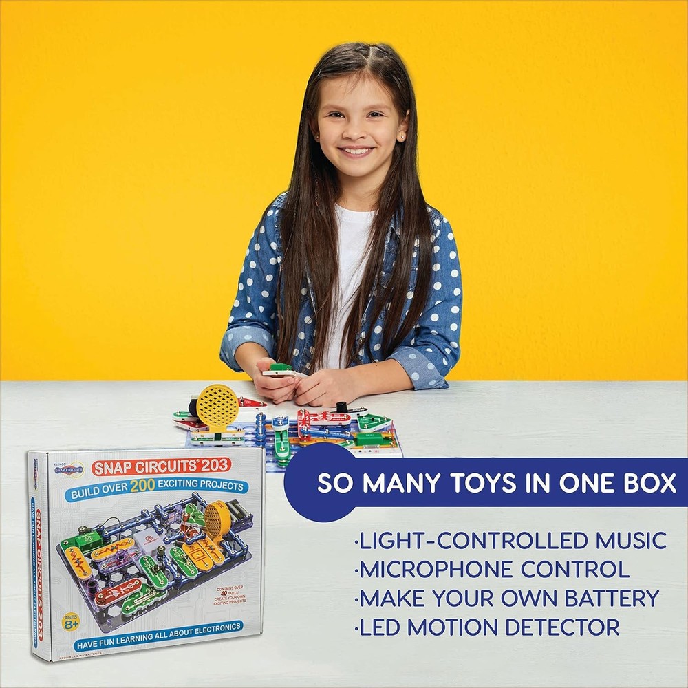 Snap Circuits 203 Electronics Exploration Kit | Over 200 STEM Projects | Full Co