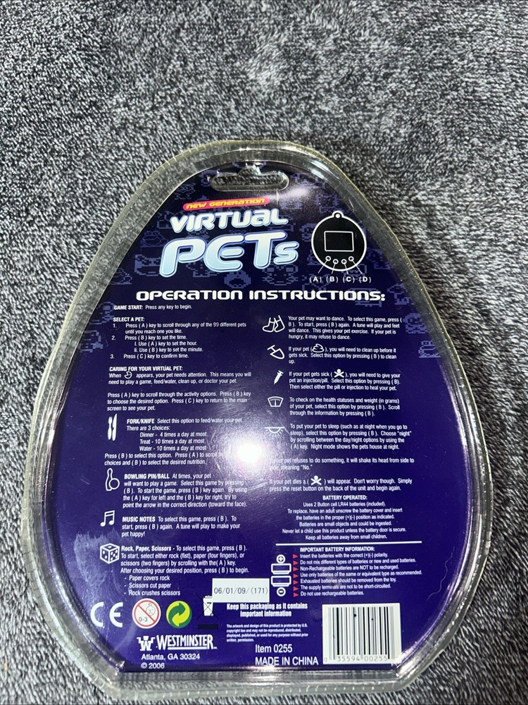 Virtual Pets Electronic Keychain New In Package 3 Pack