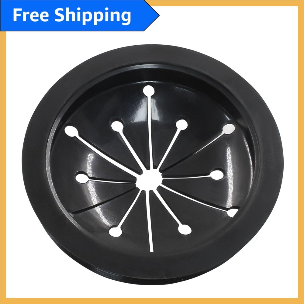 3 1/8 Inch Garbage Disposal Splash Guard:  Kitchen Sink Baffle, Black