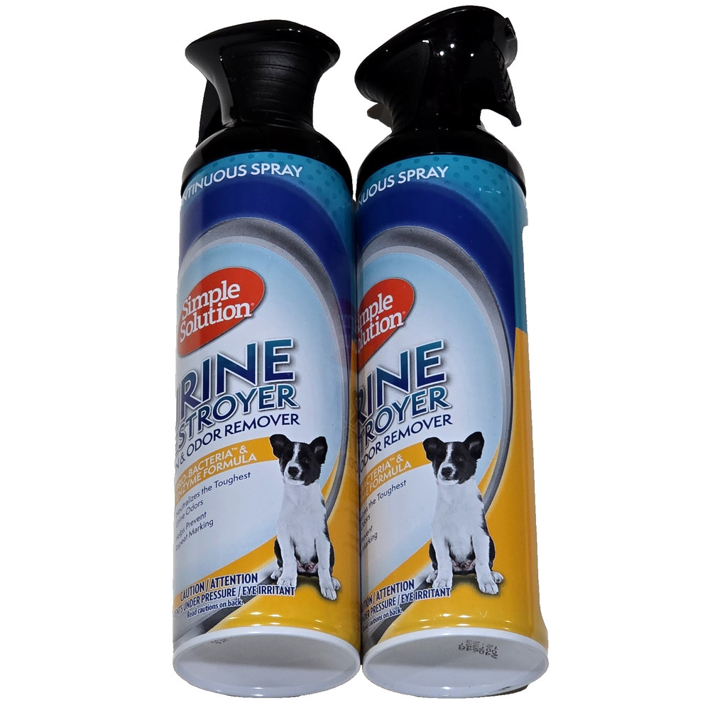2 Pack Simple Solution Urine Destroyer Stain & Odor Remover Enzyme Formula 17oz.