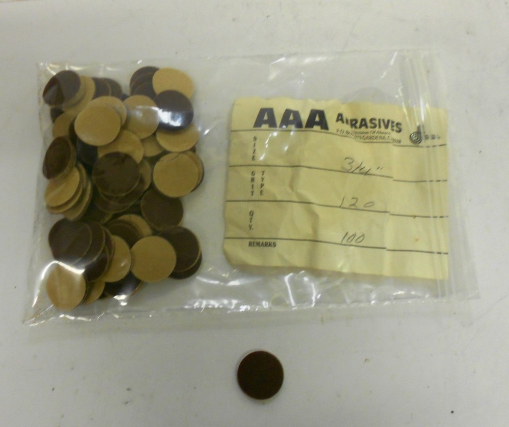 AAA ABRASIVE CLOTH DISCS,3/4,120 GRIT