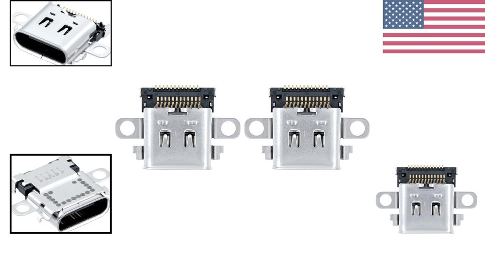 N Switch USB C Replacement Charging Connector - 2 Pack, Soldering Required