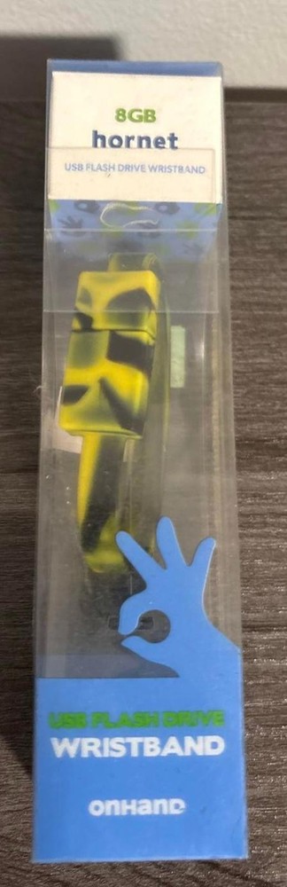 Onhand Hornet 8GB USB Flash Drive Wristband New in Box