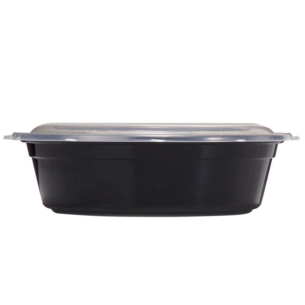 (4 pack) 3-Compartment 1L Round Meal Prep Food Storage Container, 5 Pack