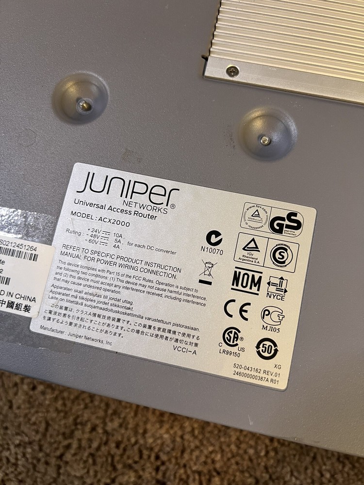 Juniper Network ACX2000-DC Universal Access Router DC Version