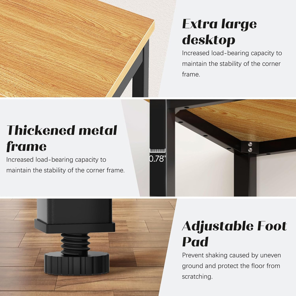 Compact Teak Dining Table - 31.5'' Heavy Duty Desk for Small Spaces