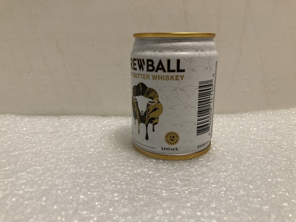 EMPTY SKREWBALL PEANUT BUTTER WHISKEY 100ML CAN. EMPTY. MAN CAVE DECOR