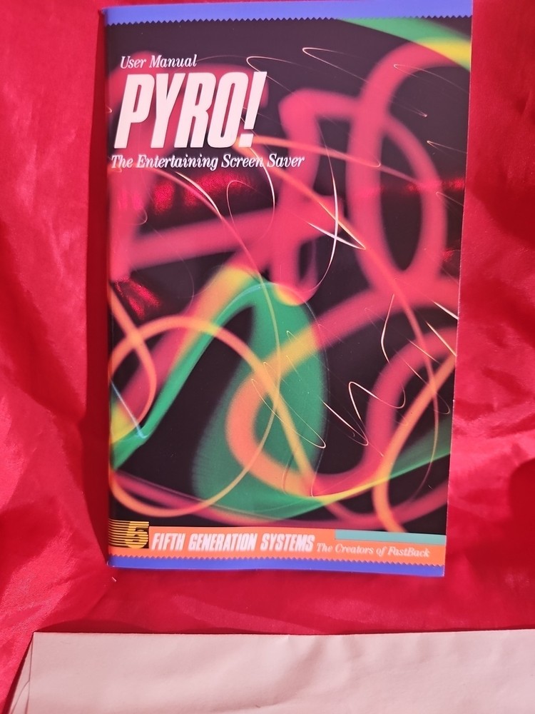 Vintage User Manual Pyro! Fifth Generation Systems & Disk 1990 Rare