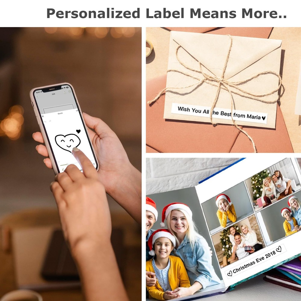 SUPVAN E10 Bluetooth Label Maker Machine with Tape Continuous Waterproof Labe...