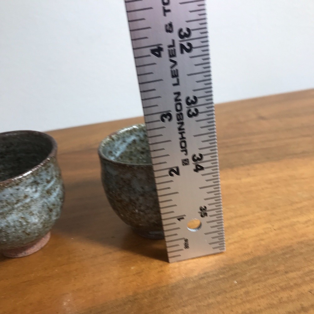Japanese Style Studio Pottery Glazed Nesting Cups