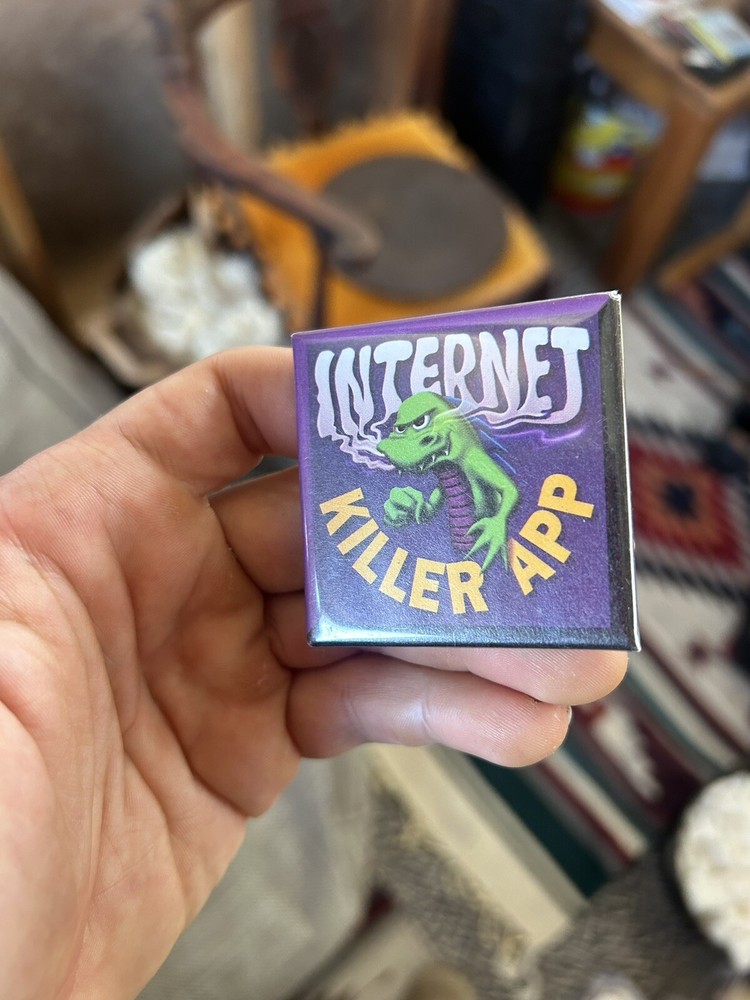 Internet Killer App Netscape Internet Vintage Computer Tech Button Pin Pinback