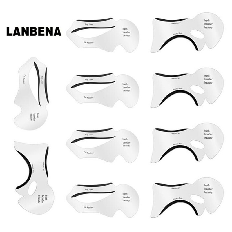 Shaping Eyeliner Eyeliner Tool 10pcs Models Stencil Template Stencils Winged