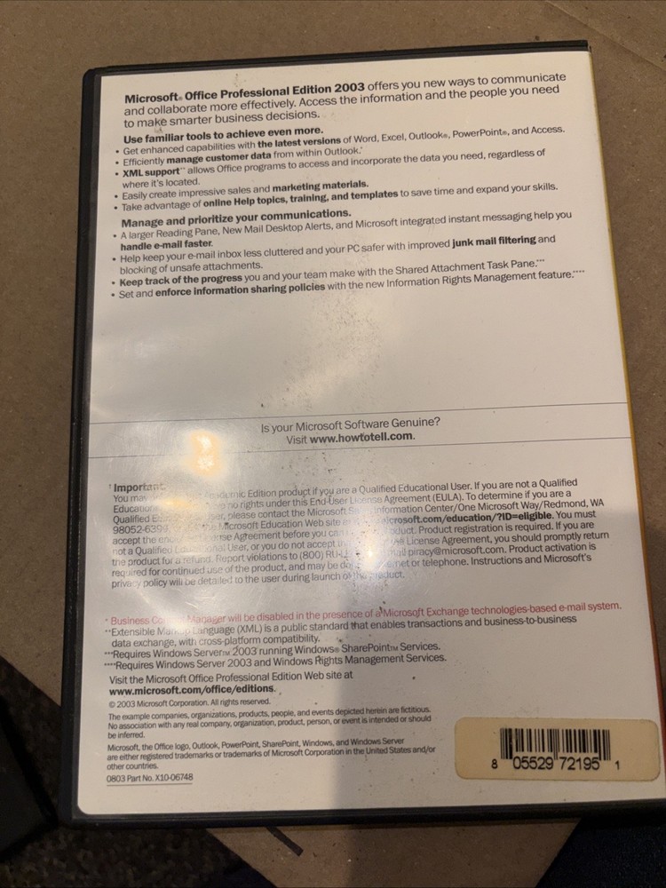 Microsoft Office Professional Edition 2003 Academic Edition 2 Disc With Guide