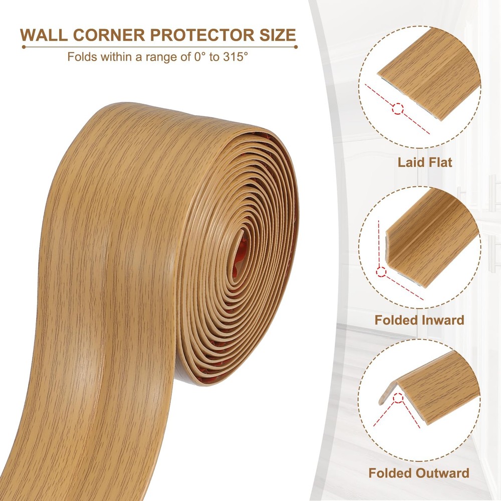 Wall Corner Protector 2.4 in x 10 Ft, Adhesive Wall Corner Guard Edge Protect...