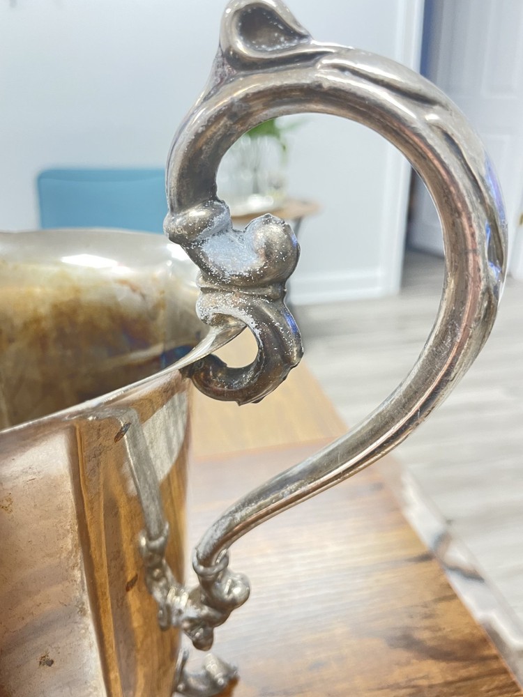 Regency Silver Water Pitcher Victorian Style With Ice Shield