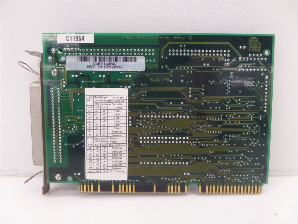 Vintage Adaptec AHA-1540CF SCSI Controller Card