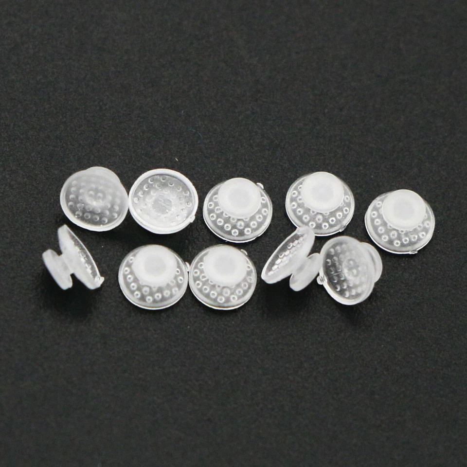 10Pcs/Pack Dental Orthodontic Ceramic Lingual Button Bondable Round Base Clear
