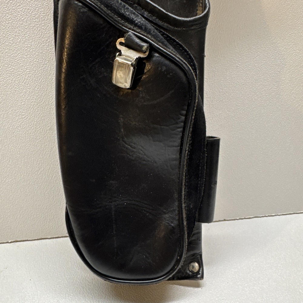 Vintage Black Leather Hip Belt Loop Archery and Accessory Holder