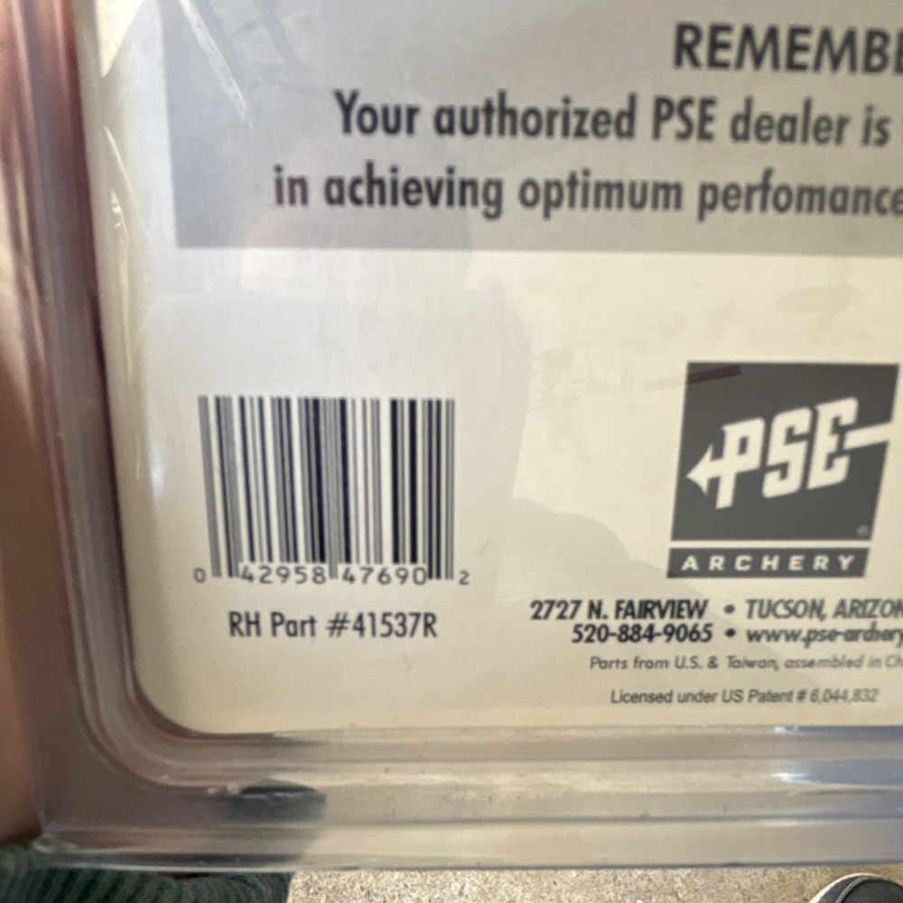 PSE Archery Phantom Drop-Away Arrow Rest Black Right Hand for Compound Bow