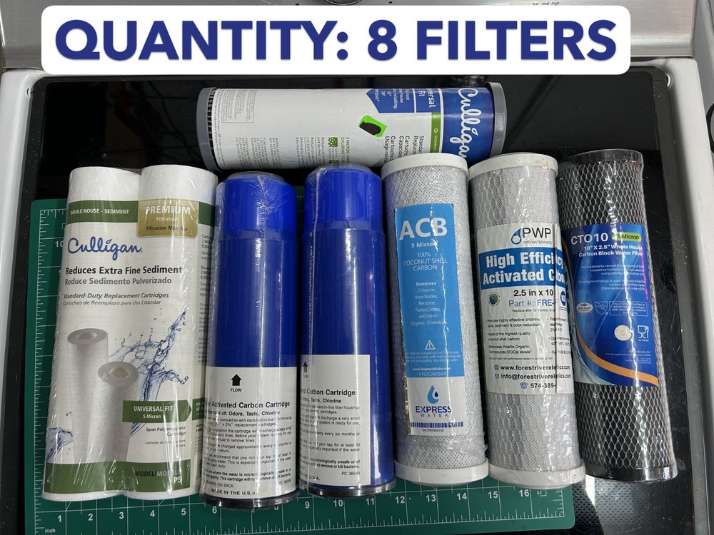 8-pack Culligan P5A P5 Whole House Premium Activated PWP Carbon Water Filter