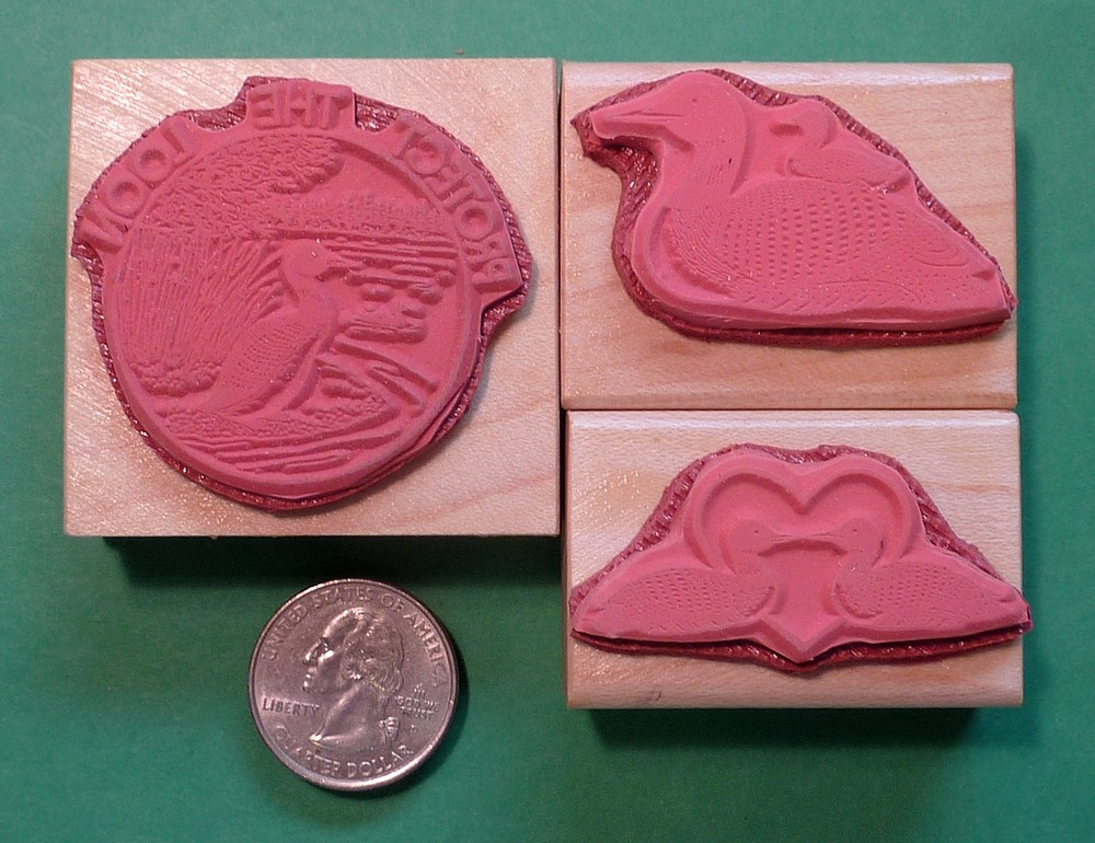 Protect the Loon 3-piece Rubber Stamp Combo