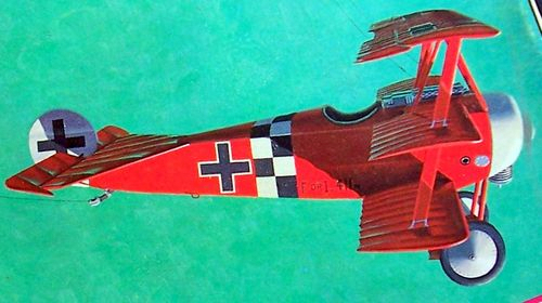 FOKKER DR-1 35" King-Size PLAN + CONSTRUCTION ARTICLE UC Scale Model Airplane