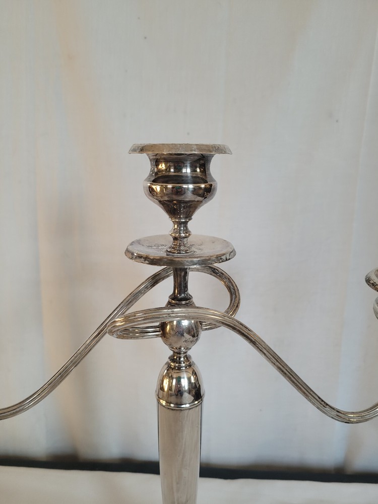 Vintage silverplate candelabra #1466A 15"