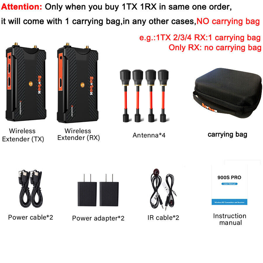 300m Wireless HDMI Extender Video Transmitter Receiver for Camera Live Streaming