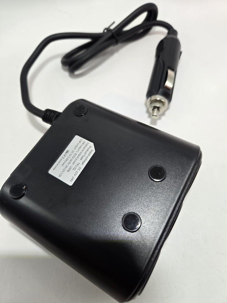 3 WAY CAR CIGARETTE LIGHTER SOCKET SPLITTER WIT 4 USB PORTS