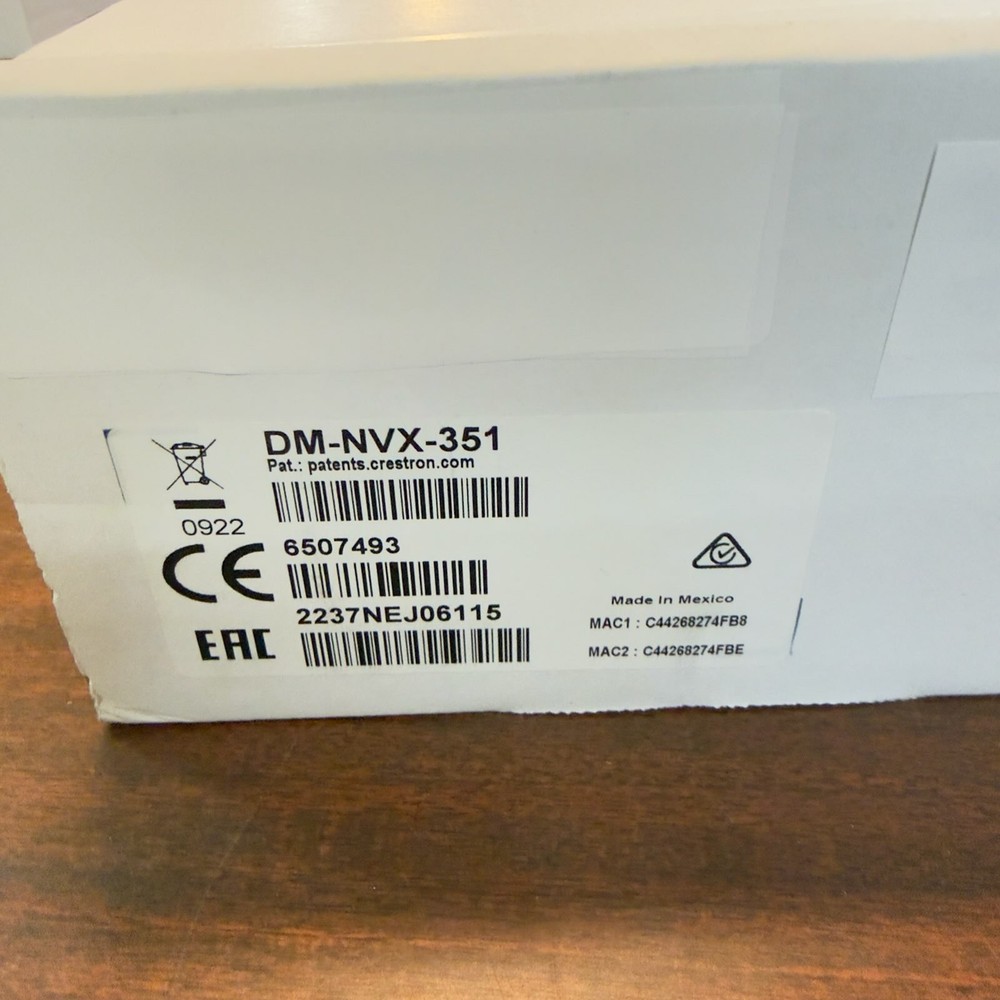 NEW Crestron DM-NVX-351 4K60 4:4:4 HDR Network AV Encoder Decoder Card Module