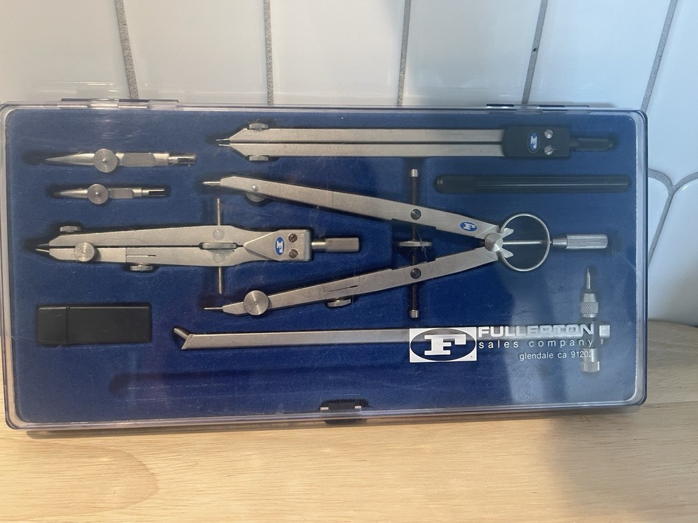 Fullerton Drafting Tool Set, Complete Set Includes Case for Drawing and Design