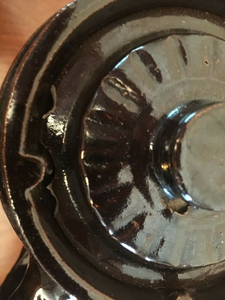 Pottery Large Teapot Coffeepot Rustic Primitive Brown Natural