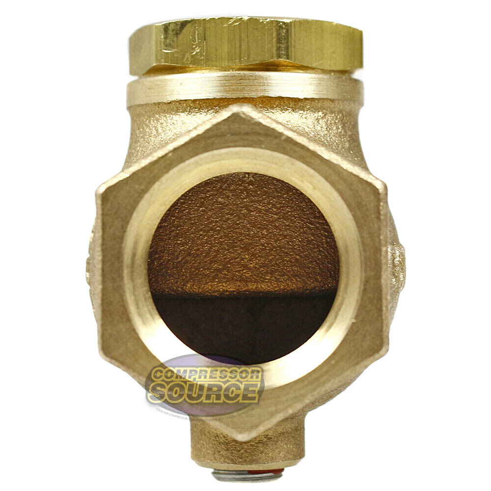 3/4" NPT In Line Horizontal Check Valve Air Compressor Solid Cast Brass WOG GV75