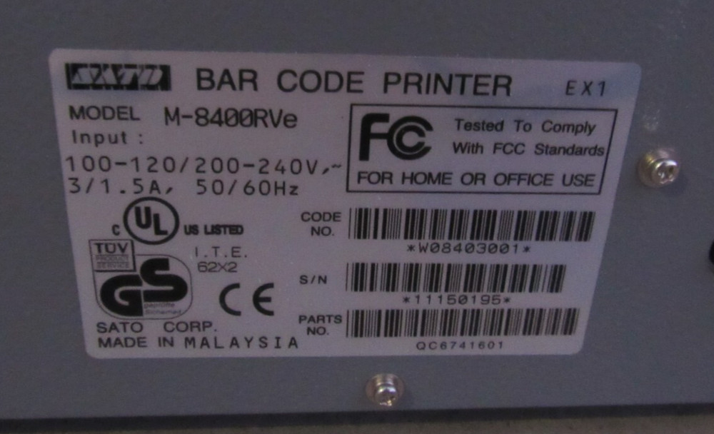 Sato M-8400RVe Bar Code Printer