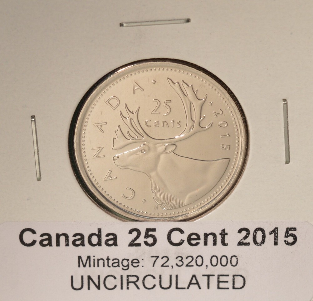 2015 Brilliant Uncirculated Quarter - 25cent - Straight from Mint Roll