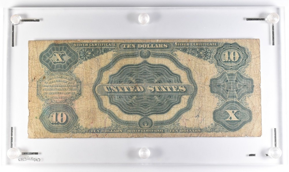 1891 $10 US Silver Certificate Large Note Red Seal *2446