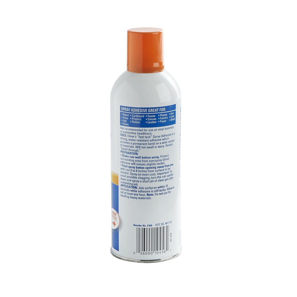 Elmers Extra Strength Spray Adhesive 10oz Quick Dry Clear Permanent Bond