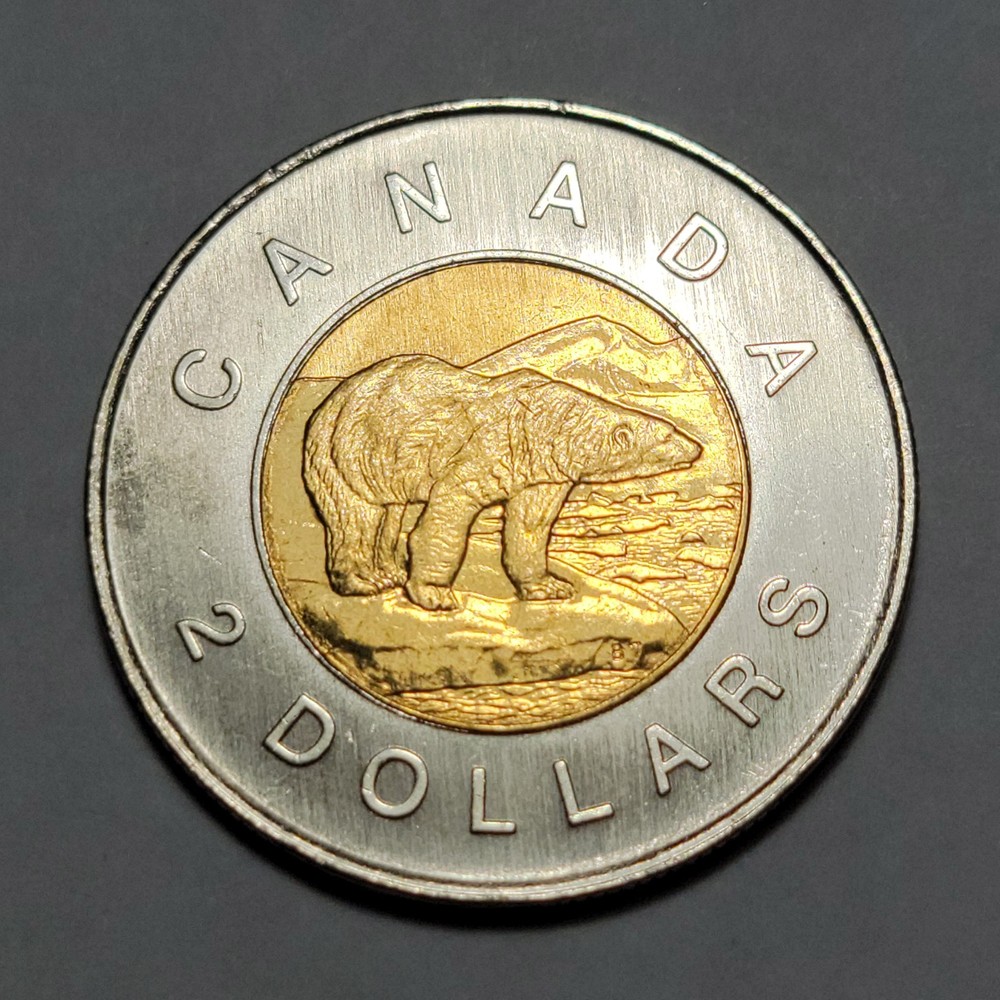 RARER 2012 NO Security CANADA 2 Dollar UNC Old Generation Toonie