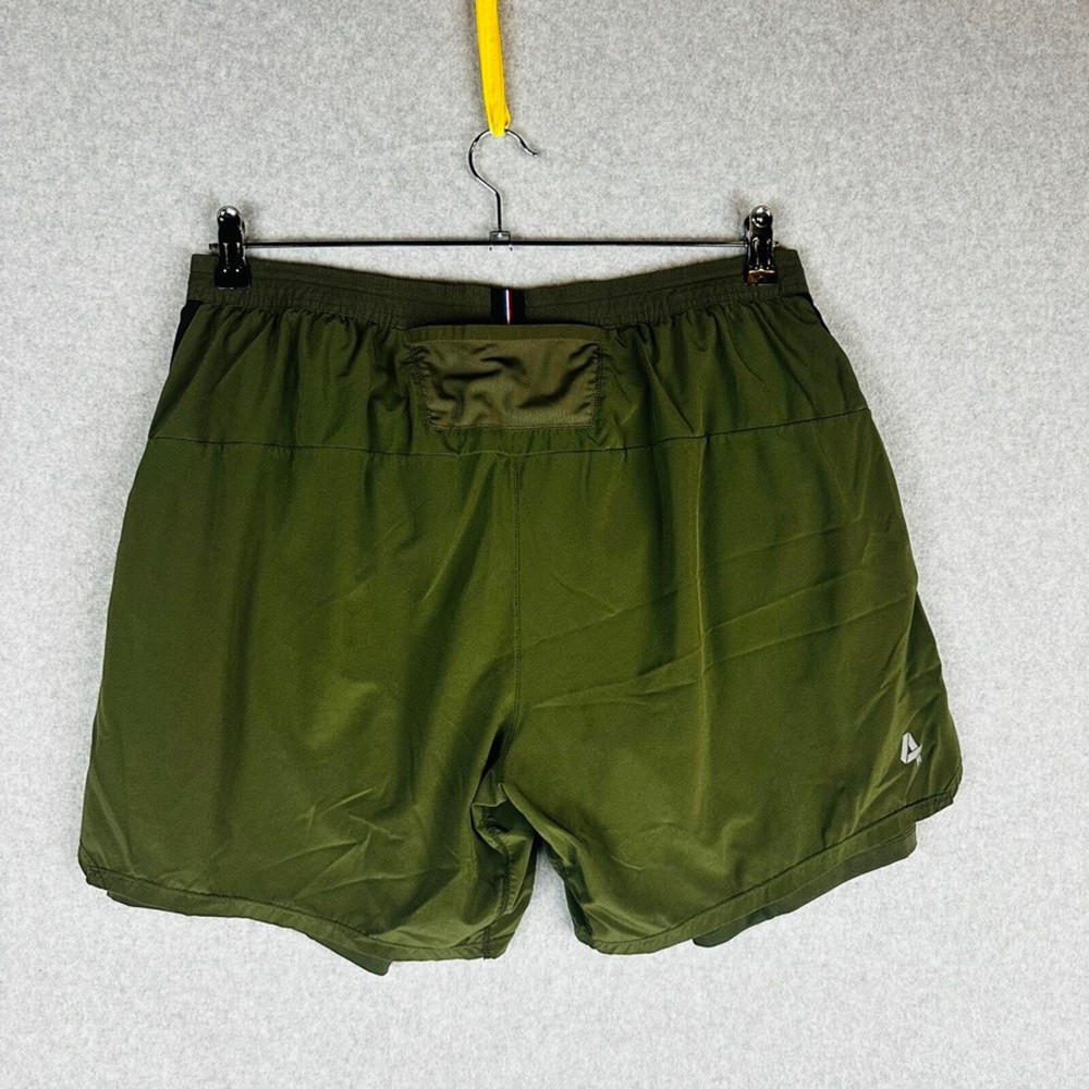 Fourlaps Mens Sz XL Command Shorts Athletic 7" Compression Lined Green