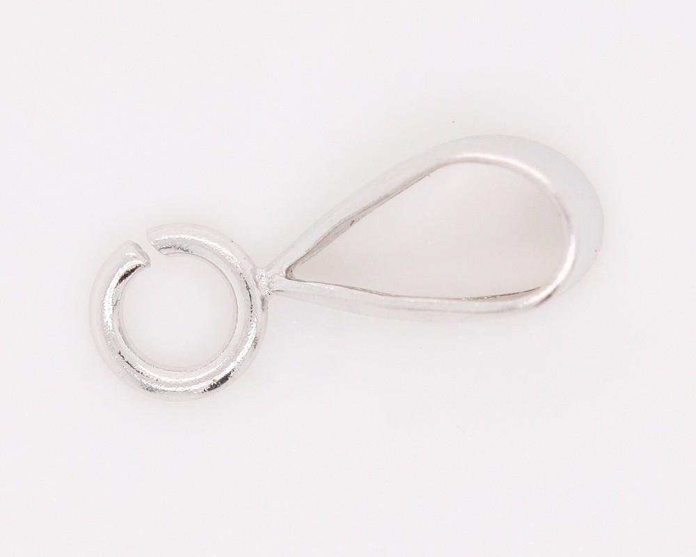 Sterling Silver Smooth Bail Bale With Open Ring Easy Fitting Pendants / Charm