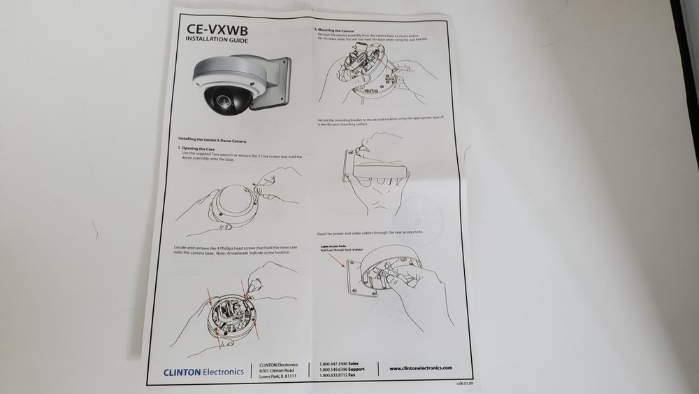 Clinton Electronics Vandal X Series CE-VXWB Camera Mount