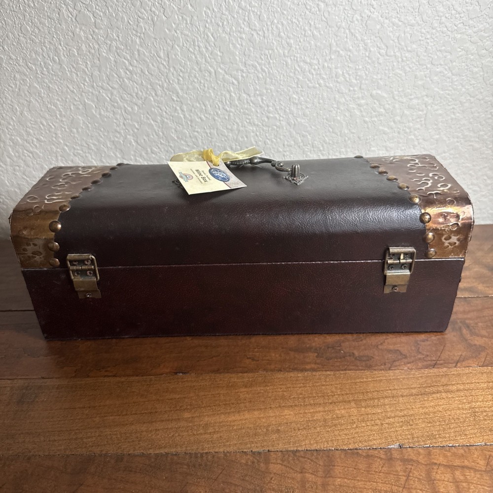 Rustic Tooled Carrying Case Wine Box
