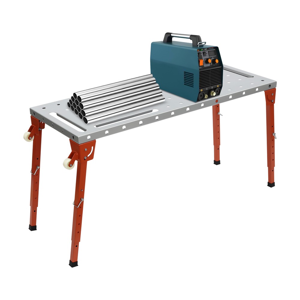 Steel Portable Welding Table Welding Workbench Table Folding Work Bench Silver