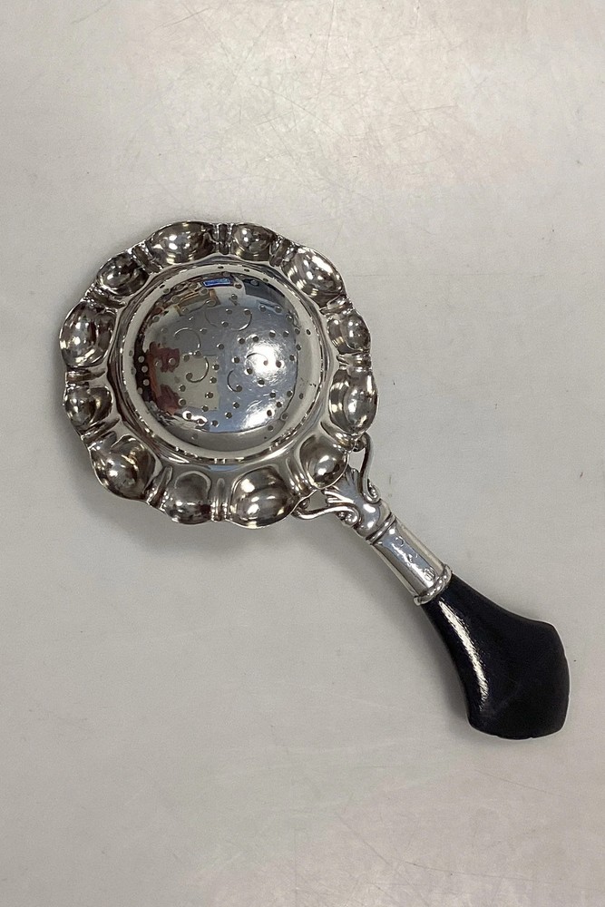 Cohr silver Tea Strainer with wooden handle
