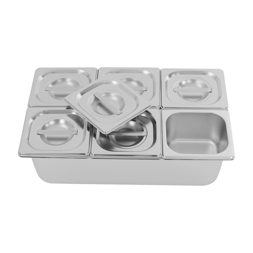 Fruit Pan Set 6 Small Pans Fruit Container With Lids And Water-filtering Gaskets